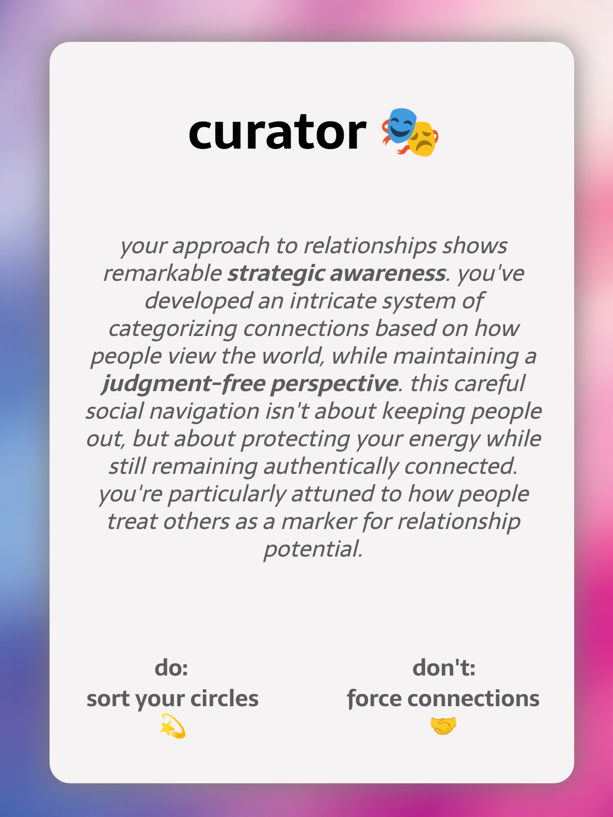 Curator insight card